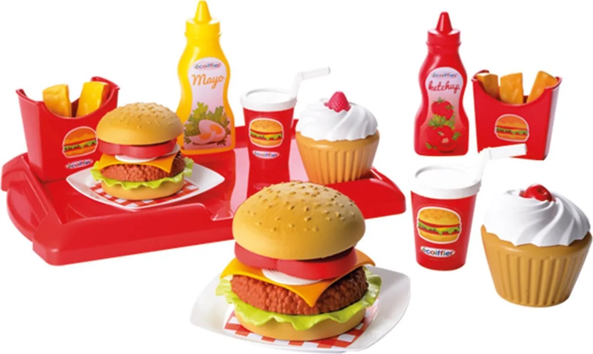 Ecoiffier 100% Chef Hamburgerset - 25dlg. von Écoiffier in Rot – Produktfoto