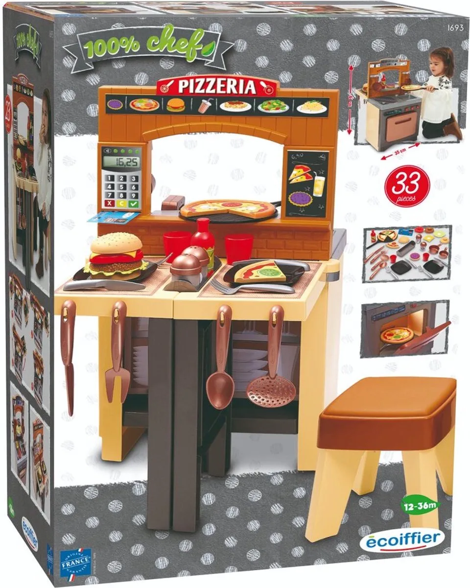 Ecoiffier 100 Chef Pizzeria von Écoiffier in Mehrfarbig – Produktfoto