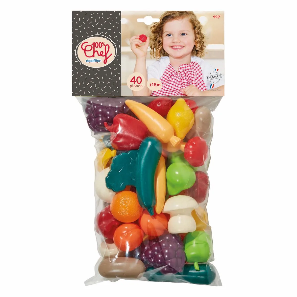 Ecoiffier 100 Chef Play Food Vegetables 40pcs von Écoiffier in Mehrfarbig – Produktfoto