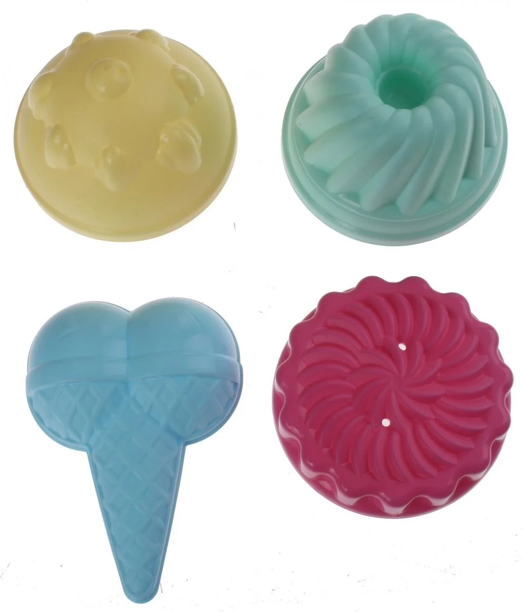 IJs en Cupcakes Zandvormen - 4st. fra Écoiffier i Flerfarvet – produktbillede