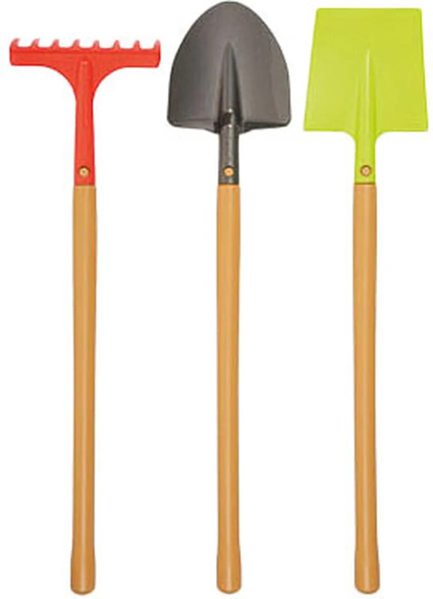 Tuingereedschap met Houten Steel - 3dlg. de Écoiffier en Multicolore – photo du produit
