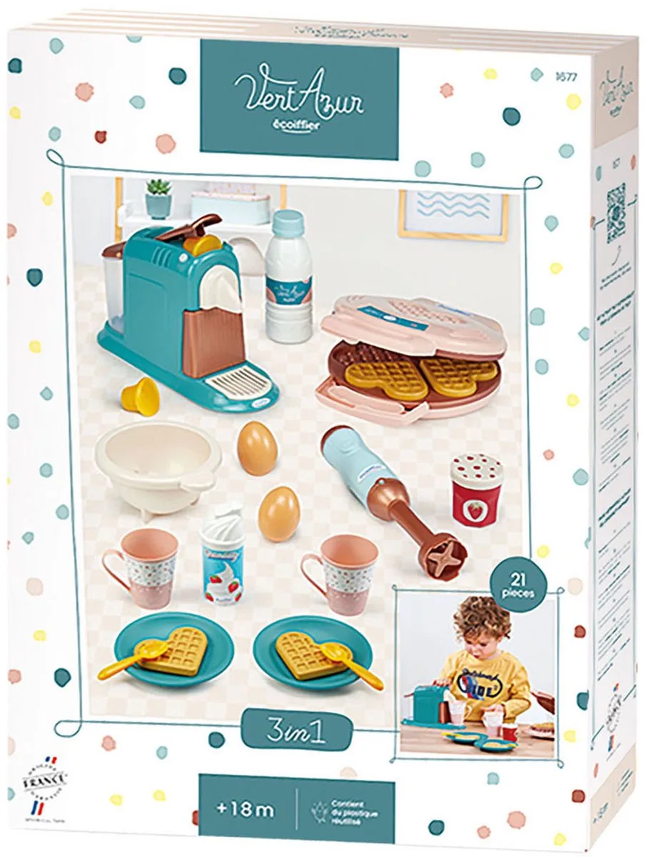 Vert Azur Koffietijd 3in1 Set - 21dlg. från Écoiffier i Flerfärgad – produktbild