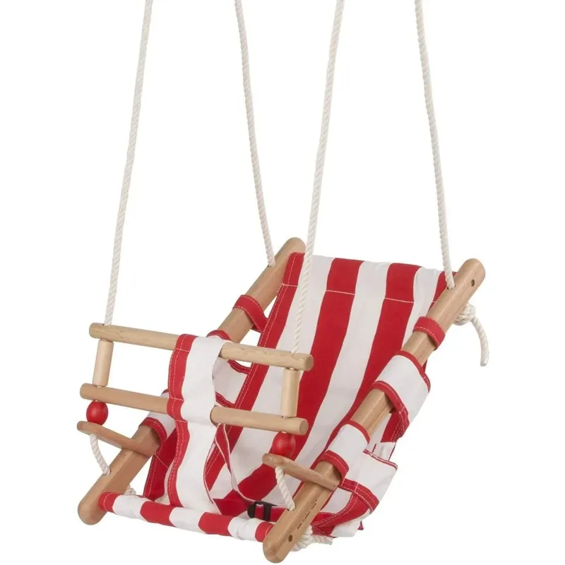 Babyschaukel, rot/weiß van Eitech in Wit, Rood – productfoto