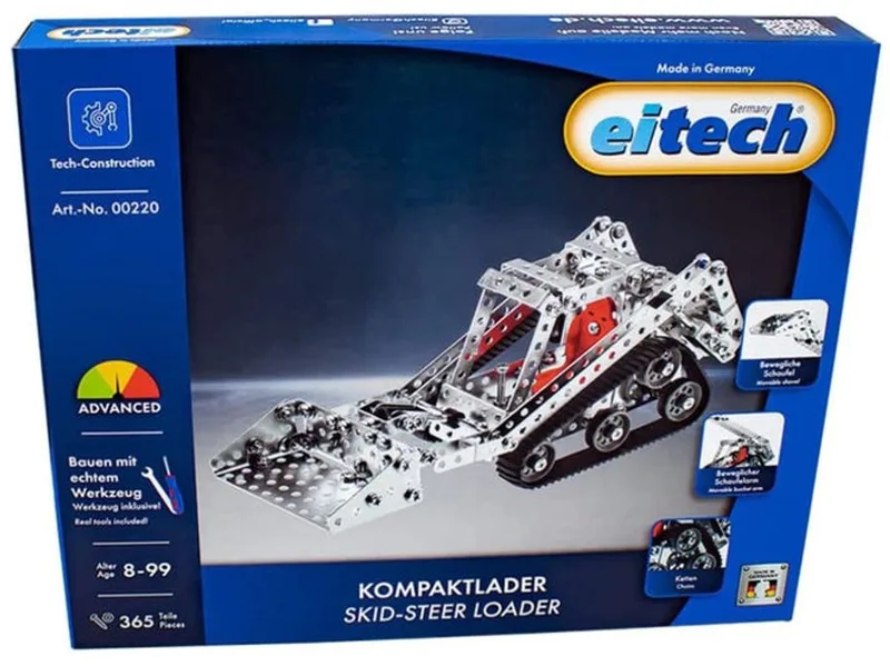 Bouwdoos – Compactlader met Rupsbanden – 365-delig – Metalen Bouwpakket met Gereedschap – Constructiespeelgoed – Vanaf 8 Jaar de Eitech en Compactlader met Rupsbanden – 365-delig – photo du produit