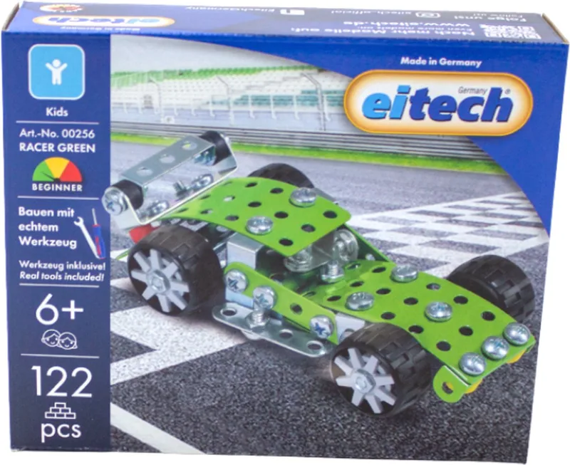 Bouwdoos – DTM Racer Groen – 122-delig – Metalen Bouwpakket met Gereedschap – Constructiespeelgoed – Vanaf 6 Jaar by Eitech in DTM Racer Groen – 122-delig – product photo