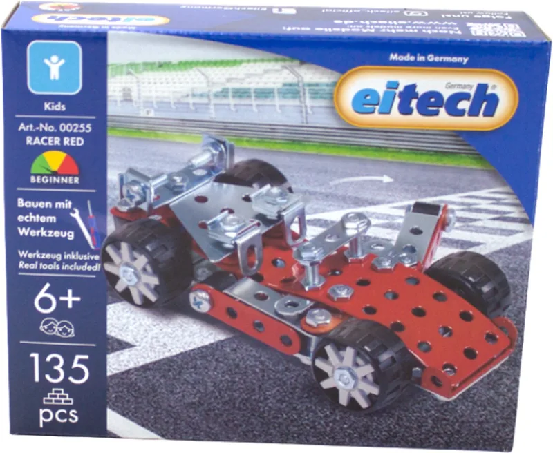 Bouwdoos – DTM Racer Rood – 135-delig – Metalen Bouwpakket met Gereedschap – Constructiespeelgoed – Vanaf 6 Jaar by Eitech in DTM Racer Rood – 135-delig – product photo