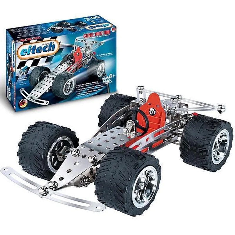 Bouwdoos – Racewagen en Quad, 3 Modellen – 180-delig – Metalen Bouwpakket met Gereedschap – Constructiespeelgoed – Vanaf 8 Jaar de Eitech en Racewagen en Quad, 3 Modellen – 180-delig – photo du produit