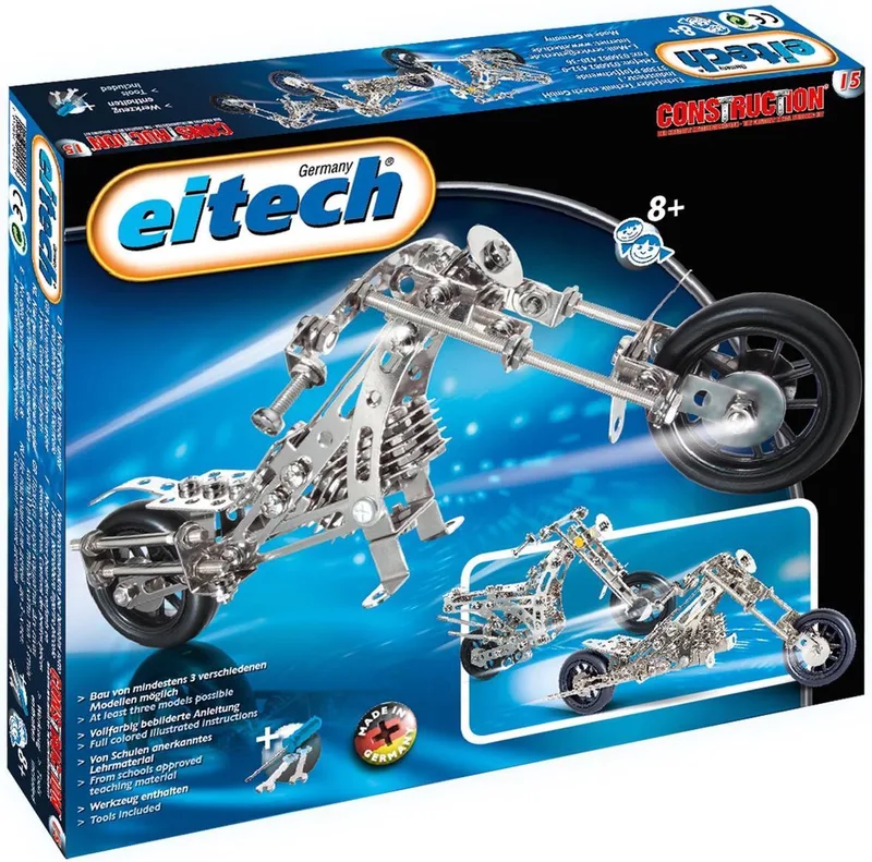 Constructie - Bouwdoos - Chopper/ Moterbike by Eitech in Silver – product photo