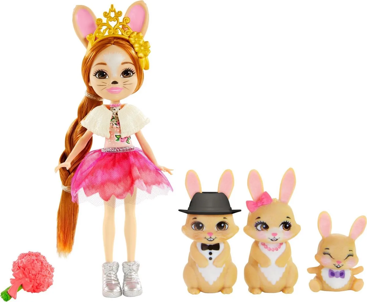 Konijnen familie van Enchantimals in Meerkleurig – productfoto