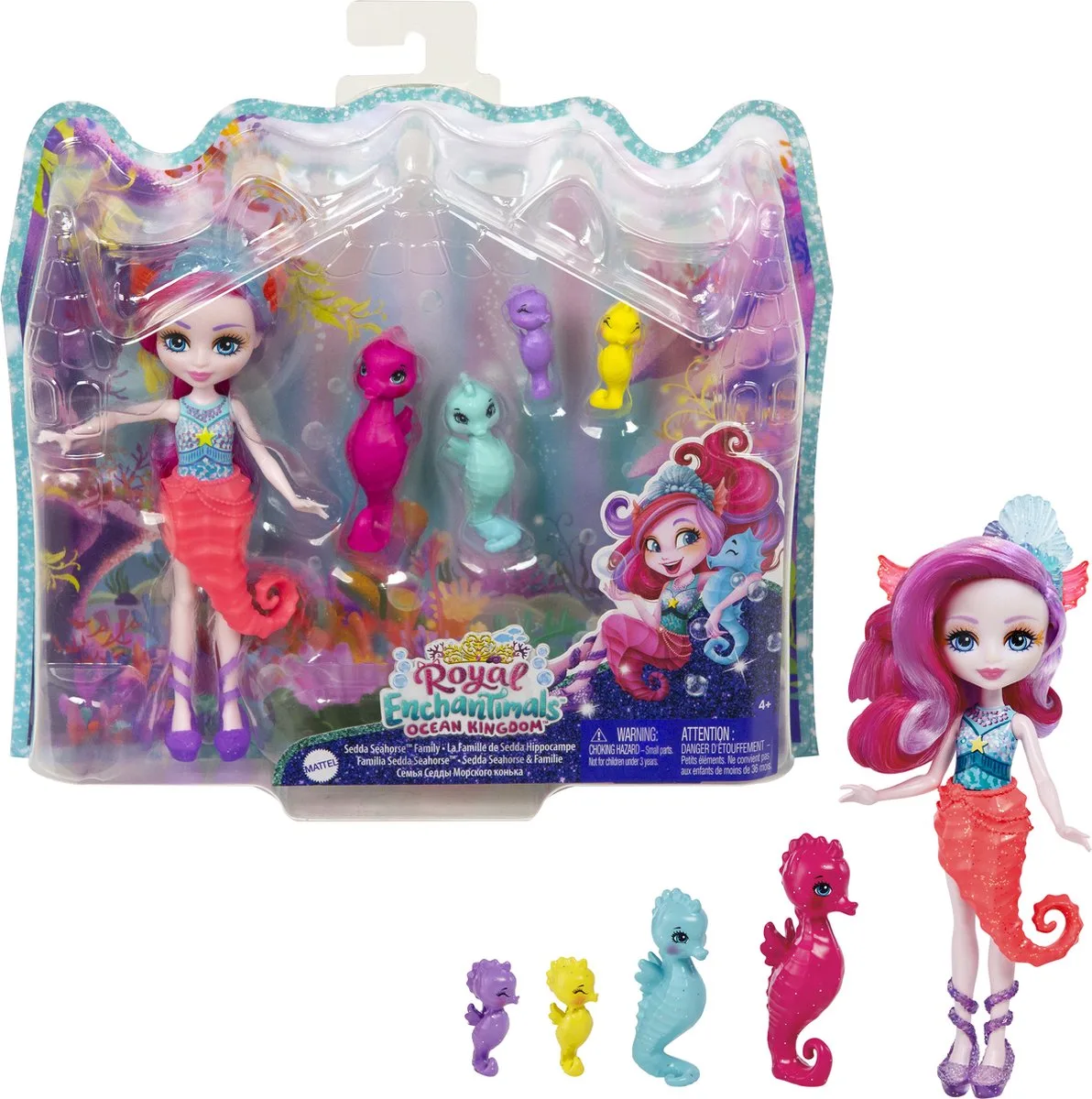 Pop Mattel Enchantimals Royal Sedda Sea Horse 15 cm van Enchantimals in Meerkleurig – productfoto