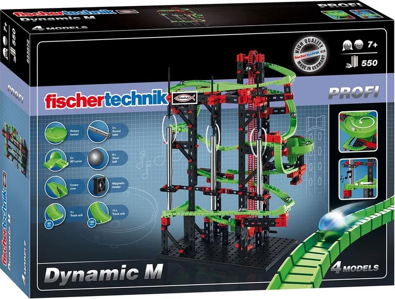 Knikkerbaan Dynamic M - Kunststof fra fischertechnik i Groen – produktbillede