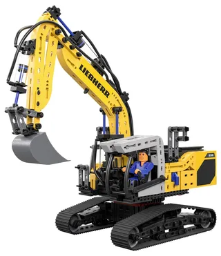 Liebherr R 938 pneumatische graafmachine, constructiespeelgoed van fischertechnik – productfoto 3 van 3