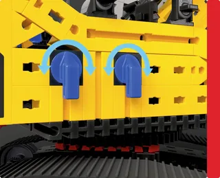 Liebherr R 938 pneumatische graafmachine, constructiespeelgoed van fischertechnik – productfoto 2 van 3