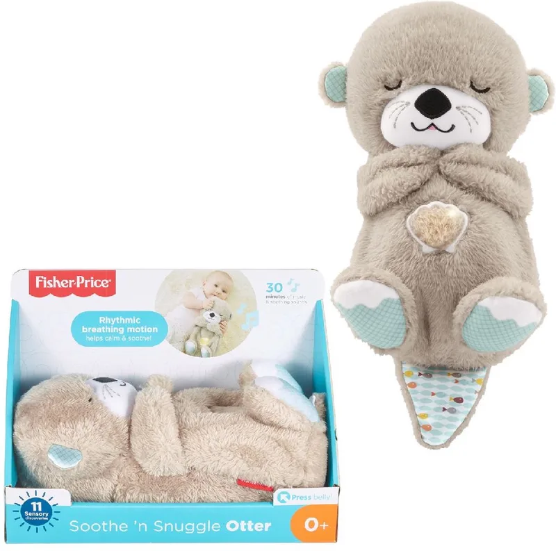 30 cm - Baby speelgoed - 0 tot 6 maanden - Knuffel by Fisher-Price in Bedtijd Otter – product photo