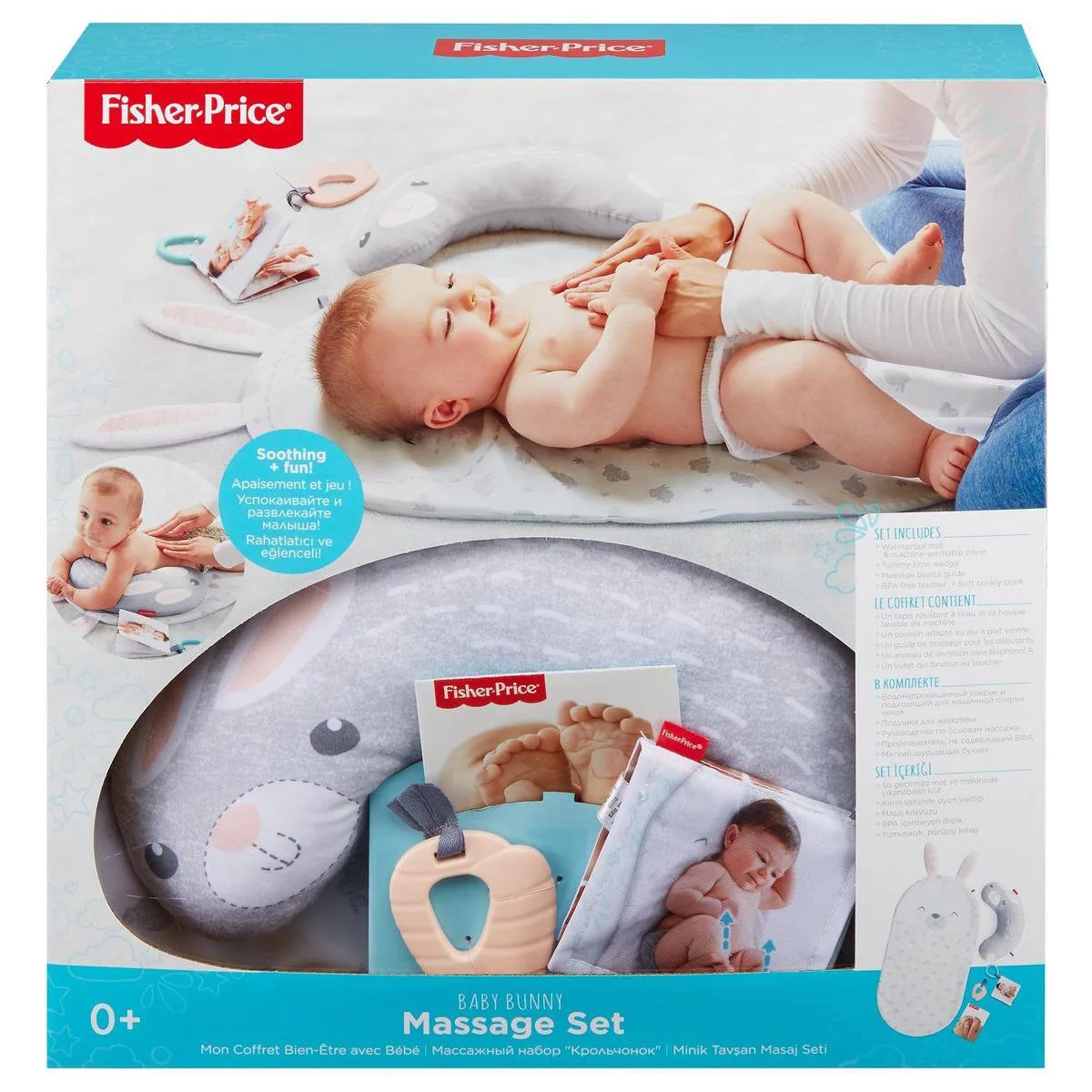 Baby konijntje massageset de Fisher-Price en Multicolore – photo du produit