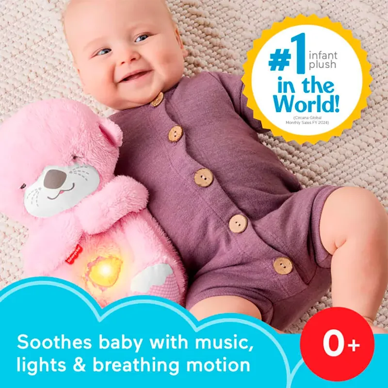 Bedtijd Otter - pluchen babyspeelgoed by Fisher-Price in Pink – product photo 5 of 5