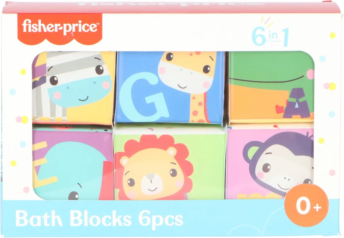 blokken zacht 6 stuks. van Fisher-Price in Meerkleurig – productfoto