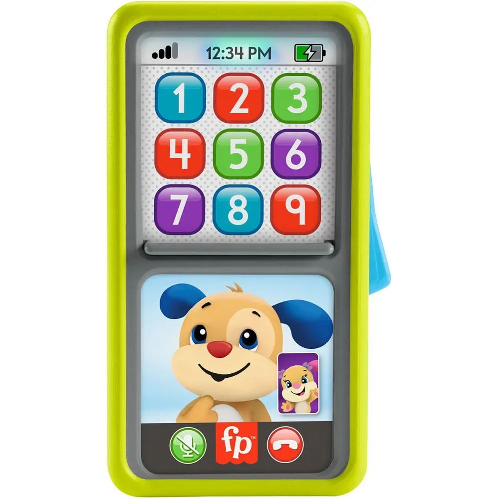 Fisher-price 2-i-1 Baby-skratta & Lär-skjut För Att Lära-smarttelefonleksak från Fisher-Price – produktbild