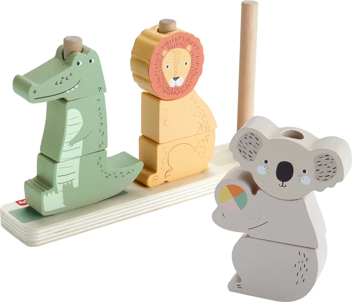 Houten dieren stapelen en sorteren - Stapelspeelgoed by Fisher-Price in Multicolour – product photo