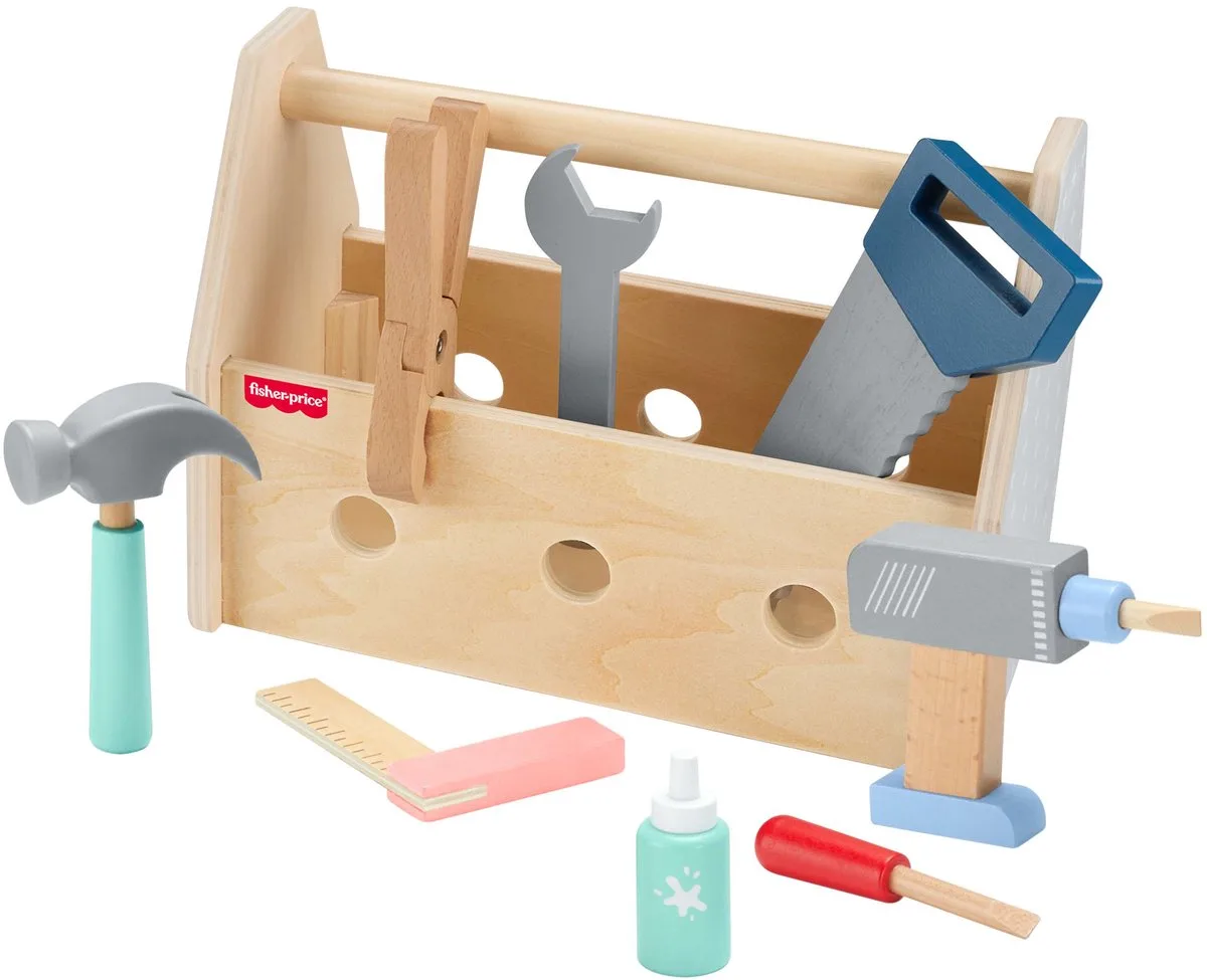 houten gereedschapkist speelgoed voor kinderen. by Fisher-Price in Multicolour – product photo