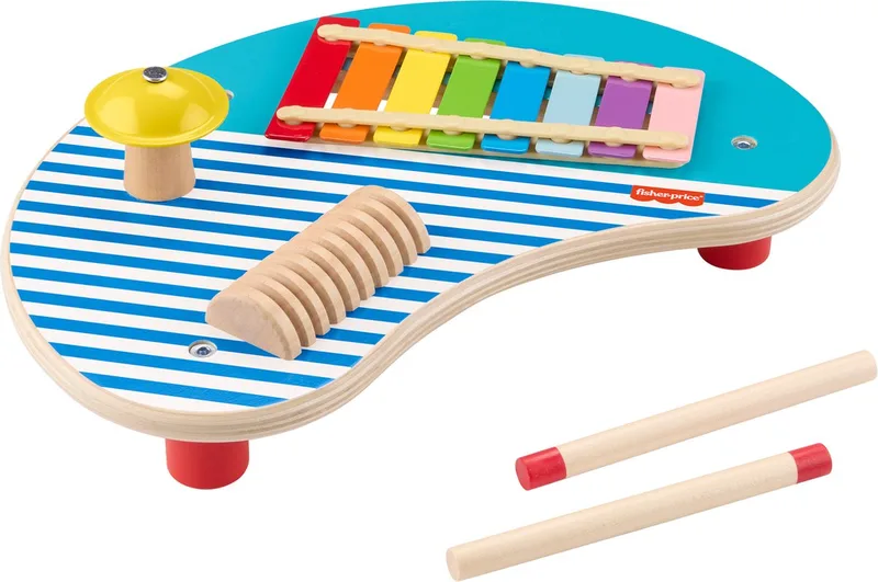 Houten Muziektafel - Met instrumenten - 3 delig de Fisher-Price en Multicolore – photo du produit