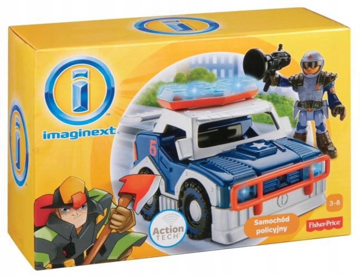Imaginext Stadsvoertuigen - Politie of Wegenwacht de Fisher-Price en Bleu – photo du produit