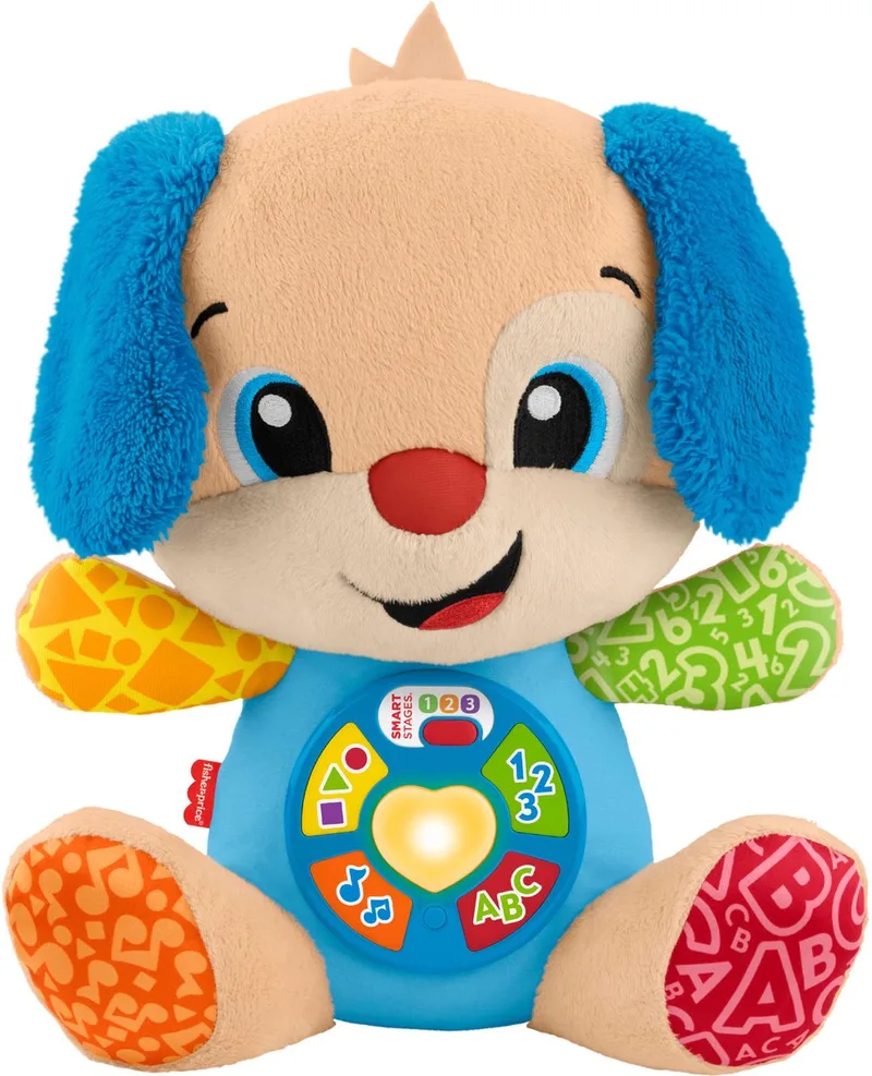 Leerplezier Meegroeispeelgoed Puppy - Muzikale Knuffel by Fisher-Price in Blue – product photo