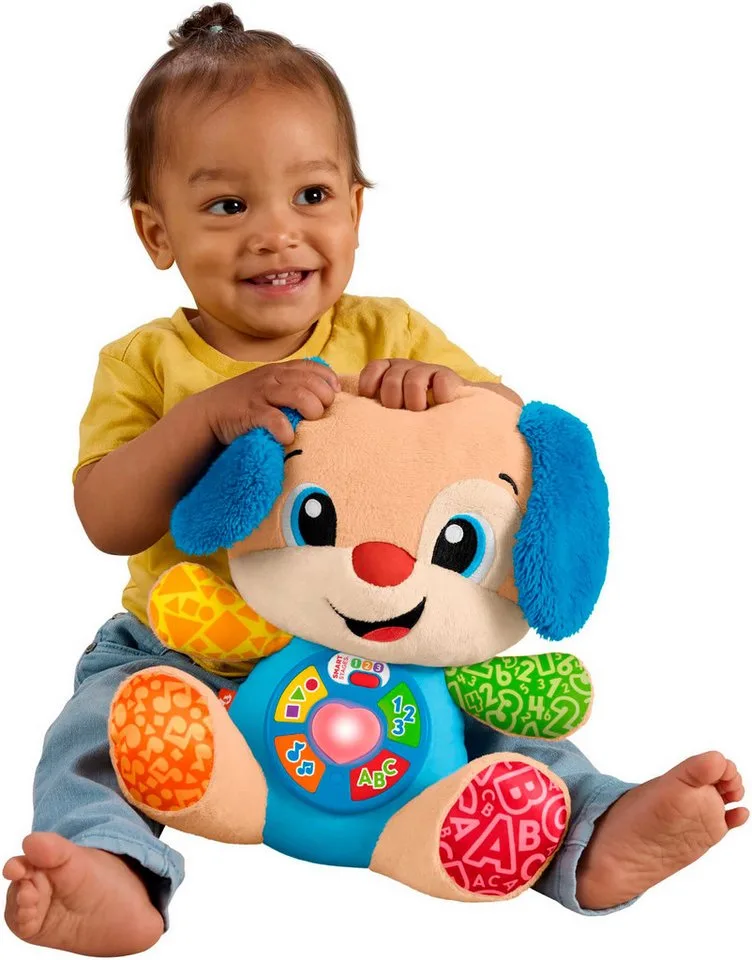 Leerplezier Meegroeispeelgoed Puppy - Muzikale Knuffel von Fisher-Price in Blau – Produktfoto 2 von 5