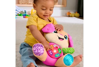 Leerplezier Meegroeispeelgoed Zusje - Muzikale Knuffel von Fisher-Price in Rosa – Produktfoto 4 von 5