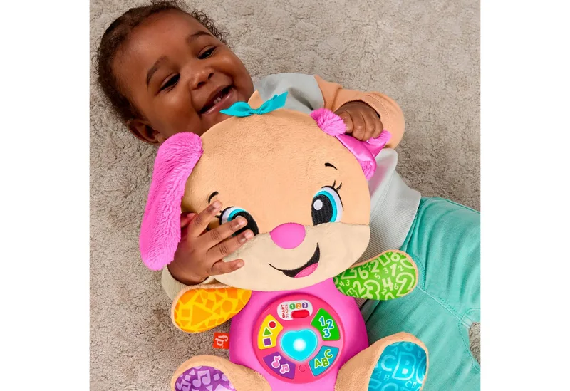 Leerplezier Meegroeispeelgoed Zusje - Muzikale Knuffel von Fisher-Price in Rosa – Produktfoto 2 von 5