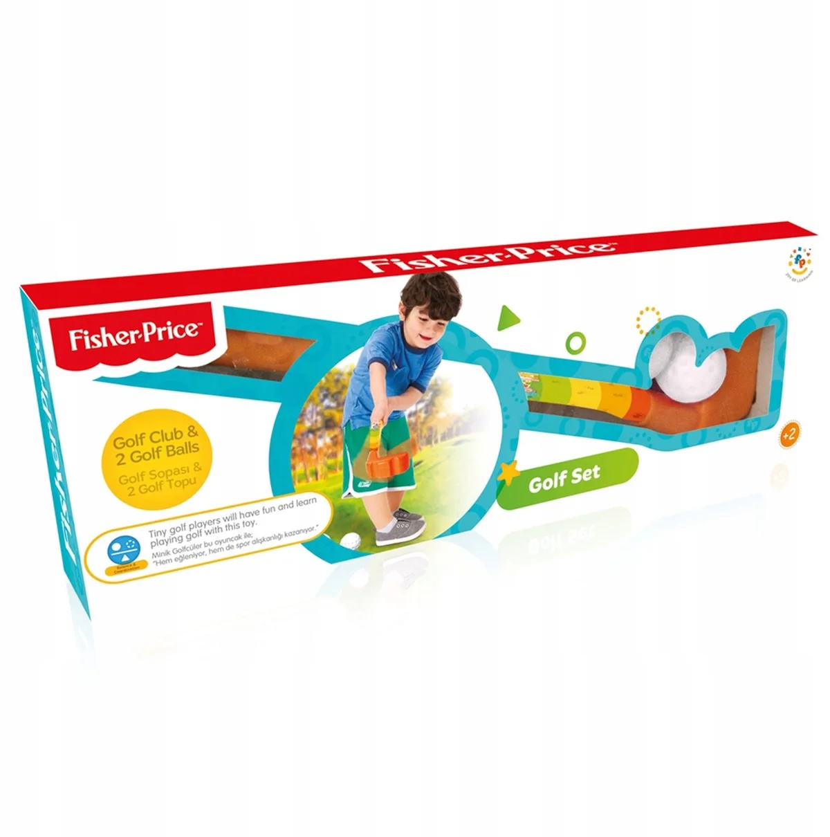 Merkloos Golfspel Set voor Kinderen - 2 Stokken & 2 Ballen von Fisher-Price – Produktfoto