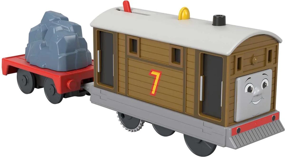 Thomas & Friends Fisher-Price Thomas de Stoomlocomotief Gemotoriseerde Locomotief Toby de Fisher-Price en Multicolore – photo du produit