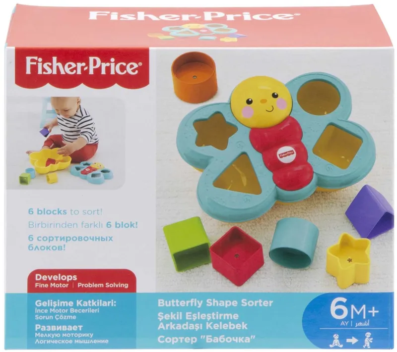 Vlinder Vormensorteerder - Vormenstoof fra Fisher-Price i Flerfarvet – produktbillede