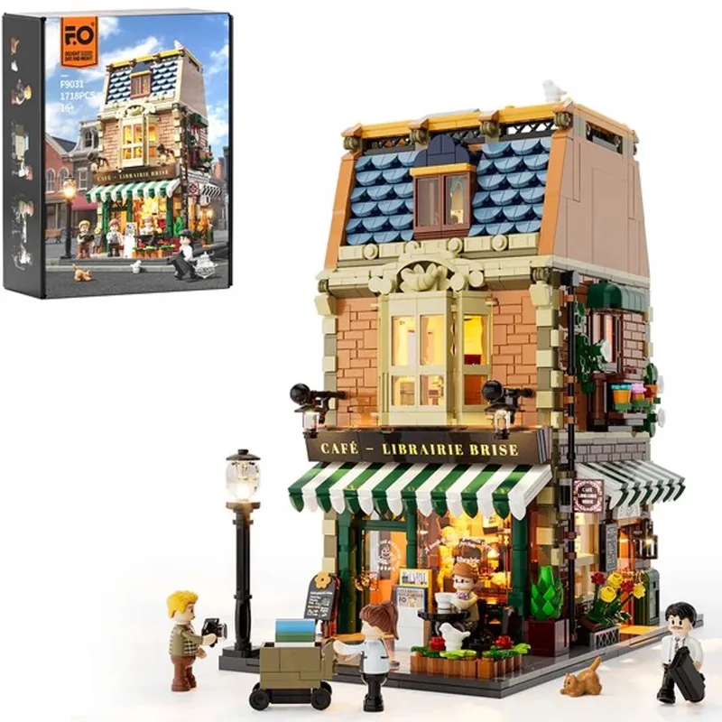 Lumibricks Book café Miniatuur huisjes - DIY modelbouw met 1718 bouwstenen - Bouwpakketten volwassenen- Bouwdoos - Bouwstenen voor volwassenen de Funwhole en . – photo du produit