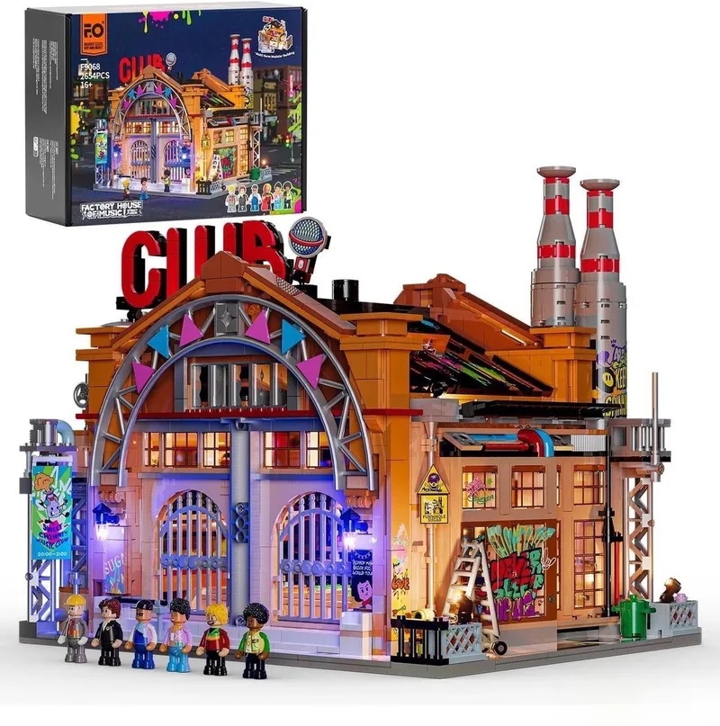 LumiBricks FO9068 Factory House Music by Funwhole in Oranje – product photo