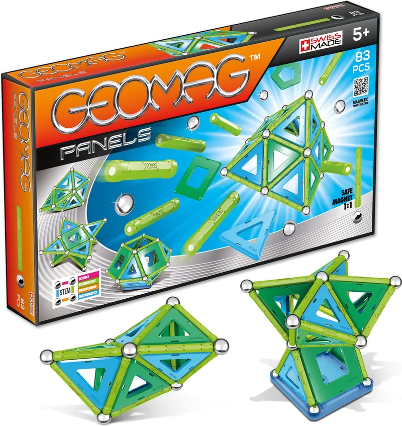83-delige Geomag Panels set groen/blauw de Geomag en Groen – photo du produit