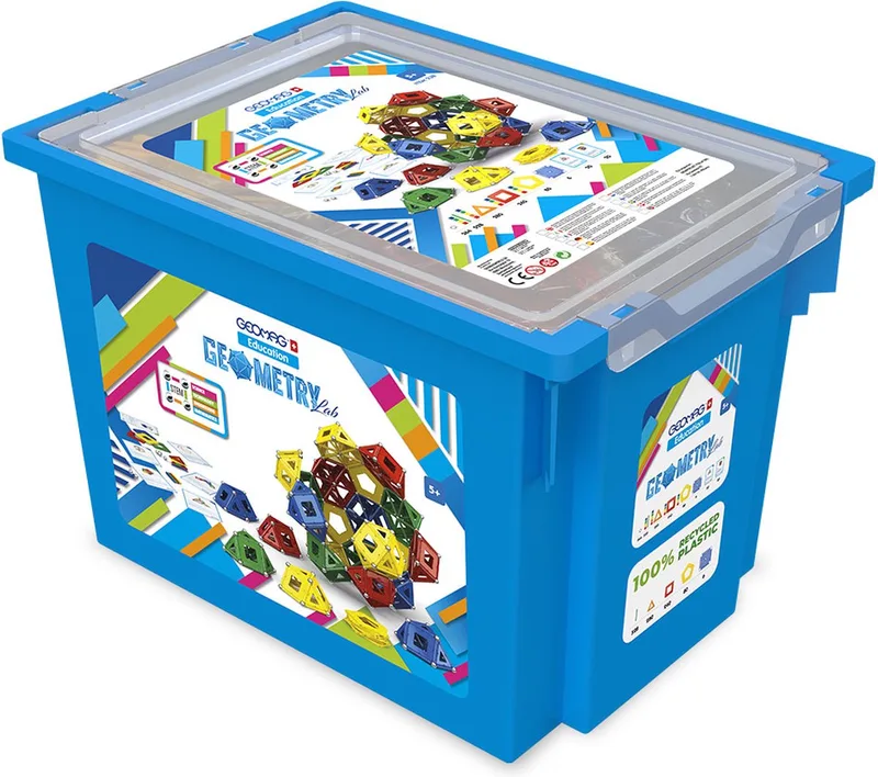 Education Geometry Lab Recycled Large - STEM Magnetische Bouwset - 1439-delig - Vanaf 3 jaar by Geomag in Multikleur – product photo