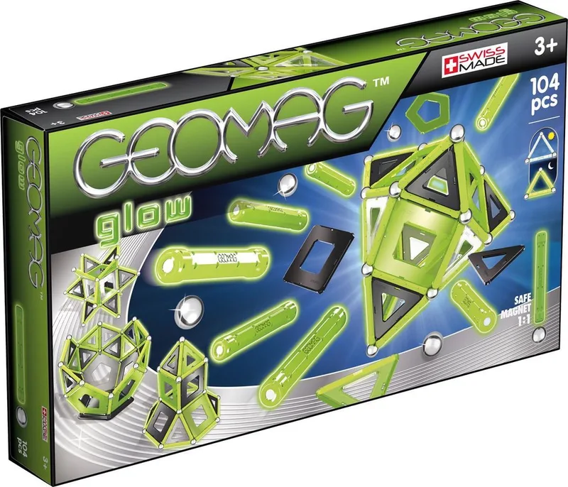 Glow 104-delige set fra Geomag i Lichtgroen – produktbillede