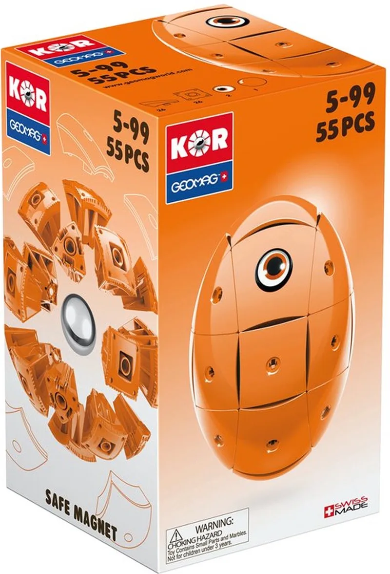 KOR 2.0 Pantone 151 Orange 55 delig fra Geomag i Rood – produktbillede