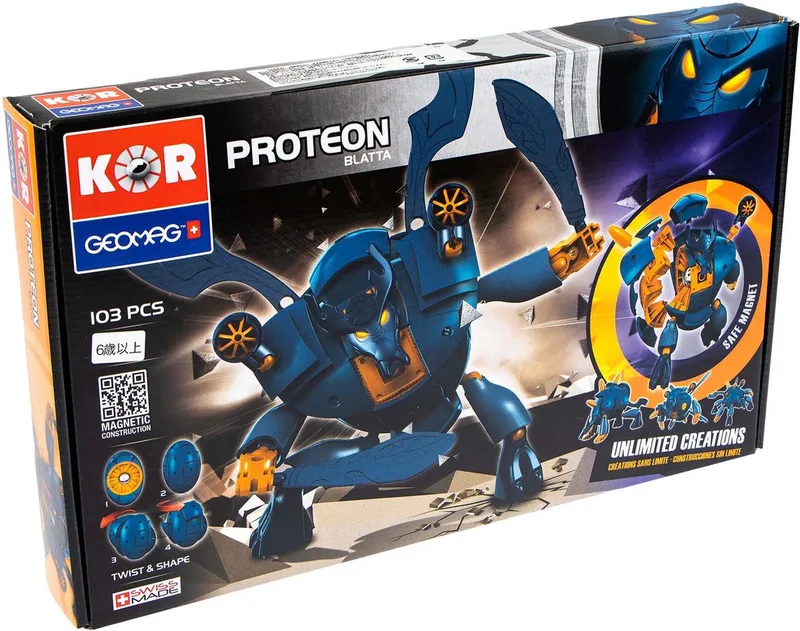 Kor Proteon Blatta Blauw/oranje 103-delig by Geomag in Blauw – product photo
