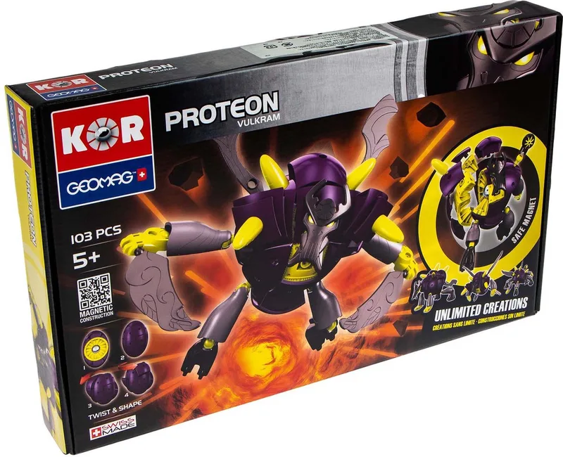 Kor Proteon Vulkram 103-delig de Geomag en Paars – photo du produit
