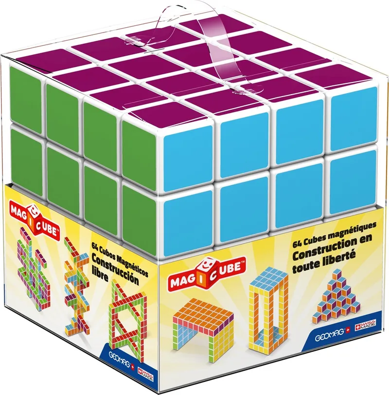 MagiCube Free Building - Magnetische Bouwblokken - 64-delig - Vanaf 1 jaar von Geomag in Multikleur – Produktfoto