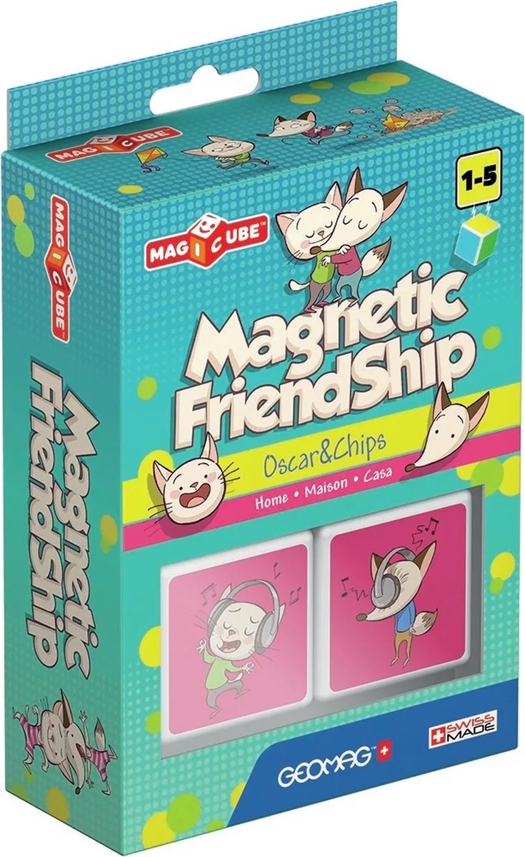 MagiCube Magnetic Friendship - Oscar&Chips fra Geomag i Multikleur – produktbillede