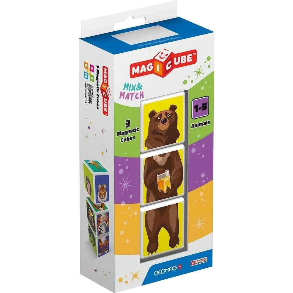 Magicube Mix & Match Dieren 3 Stuks van Geomag – productfoto
