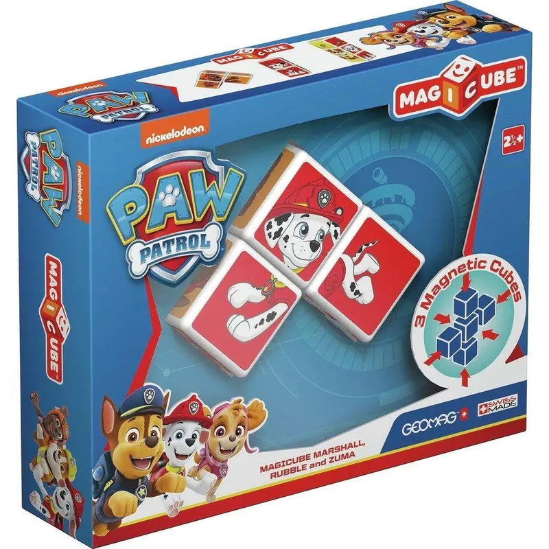 MAGICUBE Paw Patrol Marshall, Rubble und Zuma 3 Würfel by Geomag – product photo