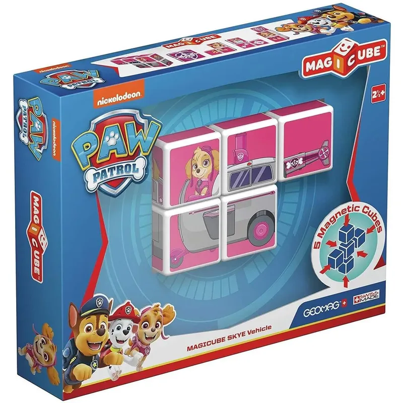 MAGICUBE Paw Patrol Skye Vehicle 5 Würfel by Geomag in Pink – product photo