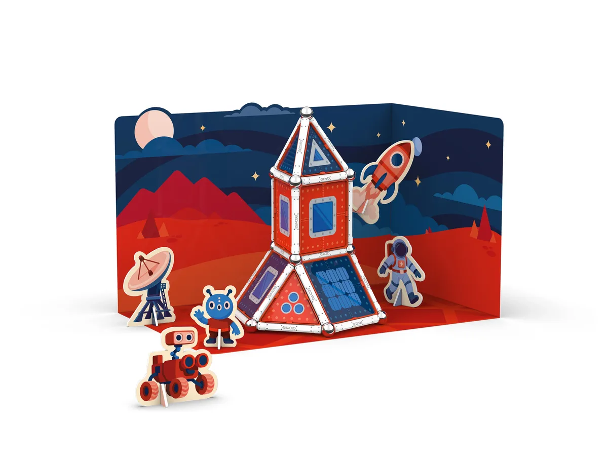 Magneet speelgoed Magnetic Stories Exploratie Mars 80 van Geomag – productfoto