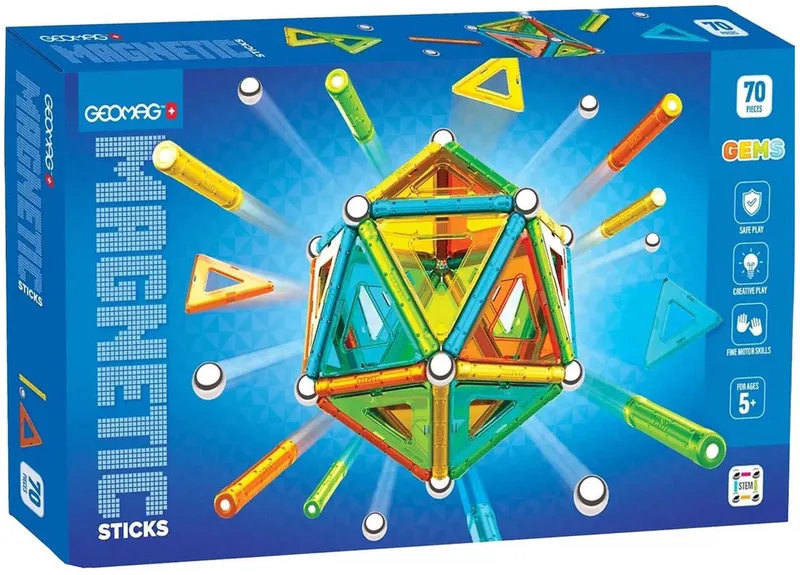 Magnetische Sticks Edelstenen Set - 70dlg.. by Geomag in Meerkleurig – product photo