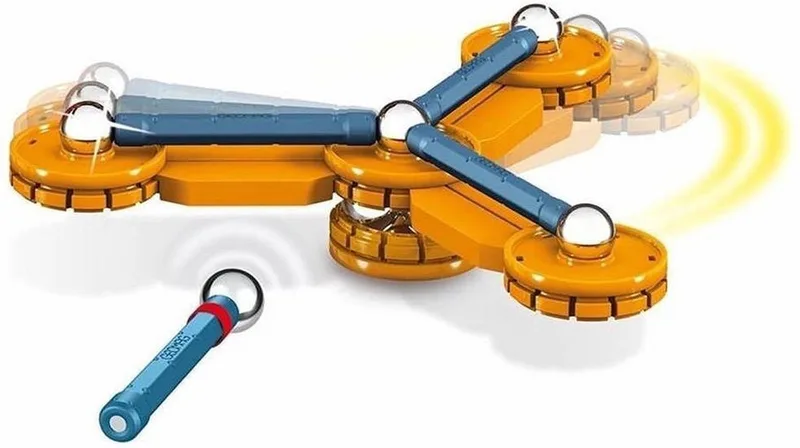 Mechanics Blauw/oranje 28-delig fra Geomag i Blauw – produktbillede