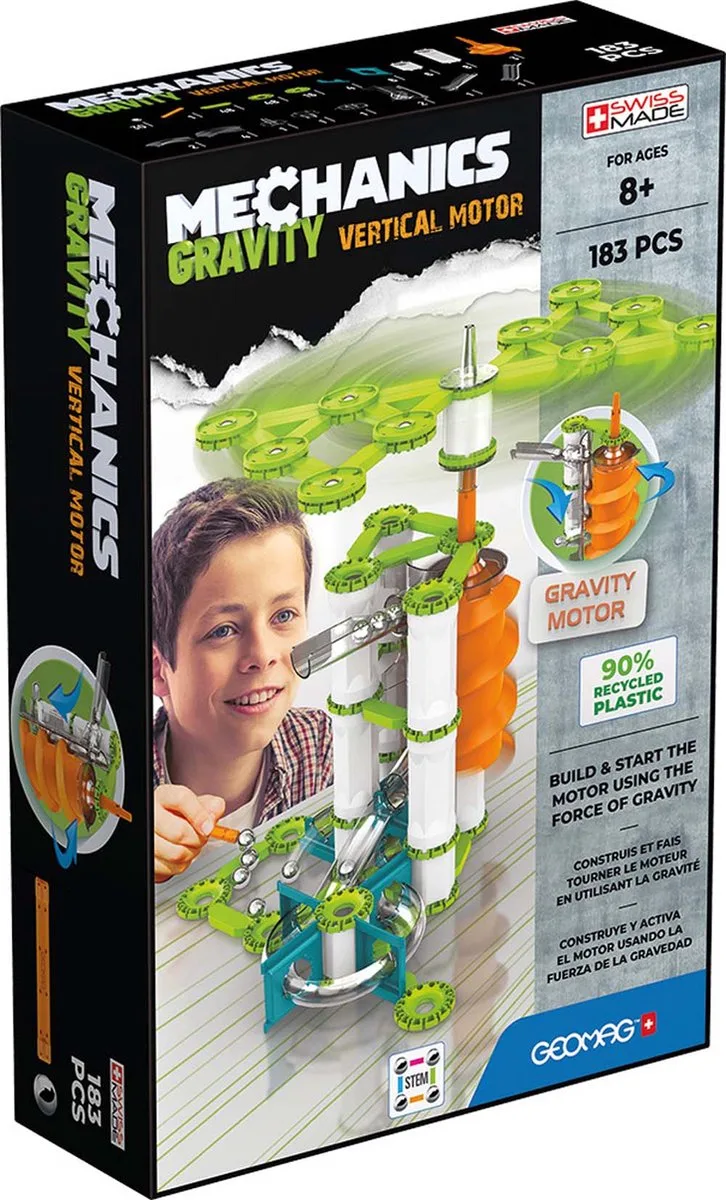 Mechanics Gravity RE Vertical Motor 183 delig van Geomag in Meerkleurig – productfoto